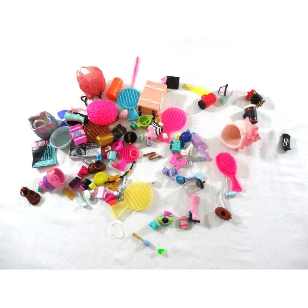 LOL Surprise Dolls Lot of Accessories Shoes Brush Comb Cups Suitcase Hair access